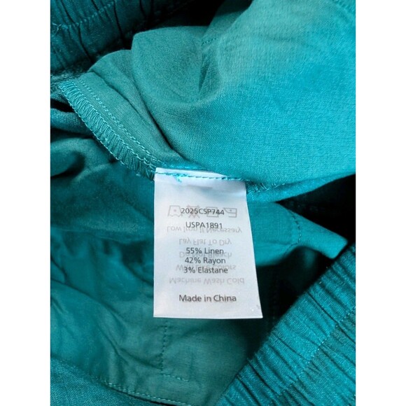 Universal Standard Womens Sayville Linen Drawstring Pants Aurora Blue 2X - Picture 5 of 9